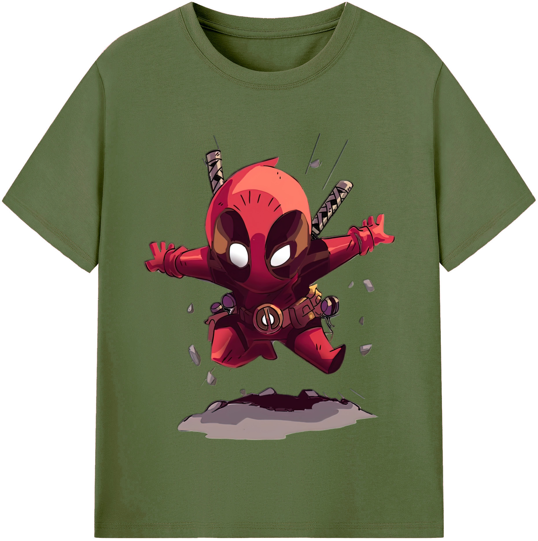 （画像用） Deadpool デッドプール 綿100％半袖Tシャツ（フロントプリント）